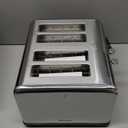 4 Slice Toaster Touch Screen, Stainless Steel Toasters Digital Timer, Dual Control Panel Toasters, 8 Shade Settings 6 Bread Types for Bagel, Cancel, Defrost 1650W