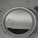 OVENTE Wall Mounted Lighted Makeup Mirror, 9" Double Sided 1X/7X Magnifying Vanity Mirror for Bathroom with LED Lights, Cordless, 360° Rotation and 13" Extendable Arm, Polished Chrome MFW85CH1X7X