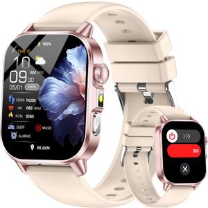 Yowow BIT Smart Watch for Men Women with 2.0" HD Display, Blood Pressure Oxygen Heart Rate Sleep Monitor, 136 Sports Modes, IP68 Waterproof Fitness