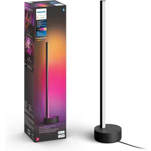 Philips Hue Signe Smart Table Lamp, Black, 1 Pack, White & Color Ambiance LED Color-Changing Light, Control LED Lamp with Hue App, Works with Alexa, Google Assistant, Apple HomeKit