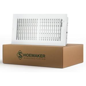 Shoemaker Manufacturing 12x6  Soft White Wall, Ceiling & Register Air Vent Cover - Ceiling Vent Register for Home