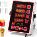 1 Pack 4-Channel Digital Kitchen Timer, Commercial Cooking Timer with Loud Alarm, Large LCD Display, for Restaurants, Baking, Labs, Multiple Independent Countdown Timers