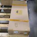 YITAHOME 72" Farmhouse Bar Cabinet with Bottle Rack and Glass Holder, Large Kitchen Buffet with Shelves, Cabinet with 3 Drawers, Coffee Bar Sideboard with LED Lights, Off White + Walnut Grain