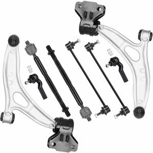 Front Lower Control Arms Stabilizer Sway Bar Ends Tie Rod End Suspension Kit for Ford Focus 2012-2018 (Excludes 15" Wheels, Not For ST or RS), For Ford C-Max 2013-2018 (8pc)