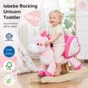 labebe - Baby Rocking Horse, Ride Unicorn, Kid Ride On Toy for 6 Month-3 Year Old, Infant (Boy Girl) Plush Animal Rocker, Toddler/Child Stuffed Ride Toy (Pink) | Kid Ride On Toy, Infant, Plush Animal Rocker, Toddler/Child, Stuffed Ride Toy