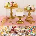 12 Set of Gold Cake Stand, Metal Gold Cupcake Stand and Bases para Postres de Mesa, Elegant Gold Dessert Stands for Party and Wedding, Easy to Clean Desert Table Display Set