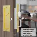 Modern Pocket Door Hardware Set - Privacy Lock with Finger Flush Pulls & Soft Close, for Sliding Barn Doors, Pocket Doors, Bedroom (Gold, Privacy)