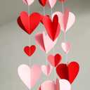 Valentine's Day Decor Love Wind Chimes Decorations Paper Heart Chandeller Ideas