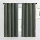 NICETOWN Bedroom Curtains 63 inch Length 2 Panels - Grommet Top Blackout Room Darkening Sound Reduction Privacy Thermal Drapes for Flat/Laundry, Dark Mallard, W52 x L63