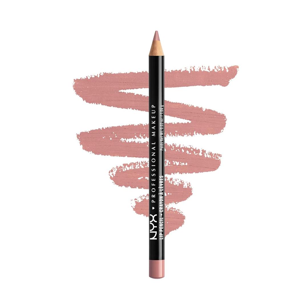 NYX PROFESSIONAL MAKEUP Slim Lip Pencil, Long-Lasting Creamy Lip Liner - Pale Pink 1 Count (Pack of 1)
