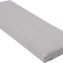 QILLOWAY Indoor/ Outdoor Bench Cushion, Thick Upholstery Foam Couch Swing Pads with Ties, 48-Inches, Grey