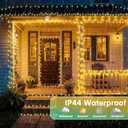 XURISEN 403FT 1000 LED String Lights Outdoor Green Wire Christmas Lights 8 Modes & Timer Waterproof Fairy Lights Plug in for Party, Wedding, Yard, Garden, Indoor/Outdoor Decorations(Warm White)