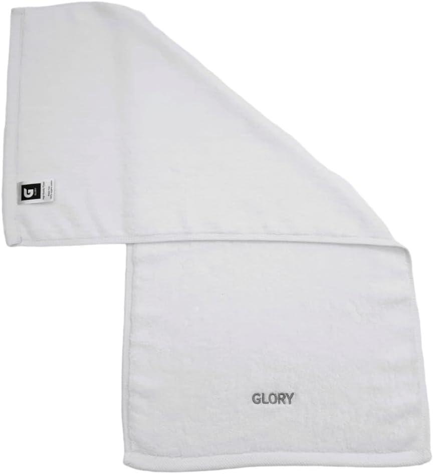 Glory Gym Towel - 100% Organic Cotton - Soft and Absorbent for Gym, Yoga, spa Dimensions (29.52 X 13.78 inch) 570 GSM (White)