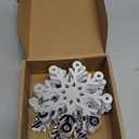 Amyhill 3 Pcs Winter Snowflake Centerpieces for Tables Disco Snowflake Table Decorations Freestanding Winter Tabletop Reflective Silvery Disco Mirror Blocks for Home Mantle Shelf Tiered Tray Xmas