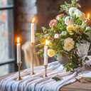 NIKY 10 inch White Taper Candles for Christmas, Set of 12 Unscented Dripless Candlesticks - 8 Hours Long Burning for Home Decor, Wedding, Parties and Special Occasions