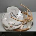 Baby Swings for Infants, Monamii Baby Swing, Infant Swing with 5 Speeds, 10 Lullabies, Electric Swing for Baby, Indoor & Outdoor Use (Beige)