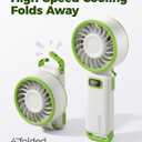 Diveblues Portable Turbo Fan, 7.4m/s High Speed Handheld Fan, 180 Foldable 4-in-1 Personal Neck Fan with Carabiner Clip, 100 Speed Stepless Control, USB-C Rechargeable for Travel, Makeup Hot Flashes