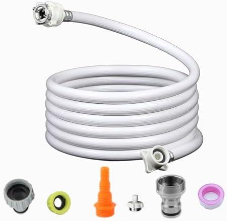 Portable washing machine hoses, Used for Compact Washer washing machine water supply line，faucet adapter for Portable Washer,Replacement Portable Washer Hose,Washing Machine Hose 6ft