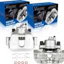 Pair of Front Brake Calipers for FORD FOCUS 2004 2005 2006 2007 Front Left and Front Right Focus Disc Brake Calipers with Brackets Assembly 18B4948/18B4949