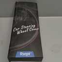 Car Steering Wheel Cover, Anti-Slip, Safety, Soft, Breathable, Heavy Duty, Thick, Full Surround, Sports Style (Black with Red line)