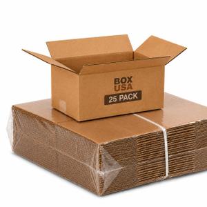 BOX USA Moving Boxes 15"L x 10"W x 6"H (25-Pack) Small - Corrugated Cardboard Box for Shipping, Mailing, Packing, Packaging and Storage
