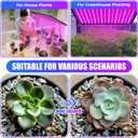 Liliful 4 Pcs Grow Lights Panel 200W Artificial Full Spectrum Grow Lamps with 225 LEDs for Indoor Outdoor Seedling Tent Flowe(Red, Blue)