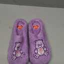 Josmo Care Bear Slippers for Women - Share Bear Slipper Sandal House Shoes - NonSlip Comfy Plush Soft Fluffy Warm - Purple (Size 7-8 Adults)
