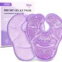 Hilph 2 Pack Larger Breast Ice Packs for Engorgement with Extended Coverage, Dual-Sided Hot Cold Therapy Pad for Breastfeeding, Post-Surgery, Mastitis & Nipple Relief, Great Gift for New Moms