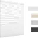 UNISHADES Light Filtering Cordless Cellular Shades, Honeycomb Blinds for Indoor Windows, for Window Size 47" W × 64" H White