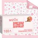 MIZOK 36x36in Puppy Pads Pink, Dog Pee Pads Leak-Proof with Quick-Dry Surface, Dog Pads Extra Large with Cherry Blossom Prints, Pee Pads for Dogs Super Absorbent (100 Count)