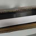 50 Pcs Shelf Label Strips 1.5''H x 48''L Self Adhesive Label Holder with 50 Pcs White Labels, Gondola Price Tag Holder Clear PVC Adhesive Ticket for Metal Wood Plastic Rack (Black)