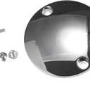 Ignition Engine Timing Points Cover for Harley-DAVIDSON 1971-1999 / Inner/Durable Aluminum Alloy / 1 Pcs Silver Tone Replacement Car Parts