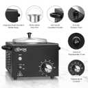 Professional Waxing Kit Wax Warmer Single Pot Wax Heater Machine for Hair Removal, Large Waxing Pot with Non-Stick Easy Clean Pot, 50 Sticks & 20 Collar, for Spa Salon Beauty Esthetician Home (Black)