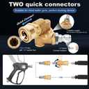 39" Upgraded Radiator Cleaning Wand with Two 1/4''Quick Coupler, Water and Air Dual-Use 4500 PSI Pressure Washer Tool Set for Car,Truck and Other Vehicles