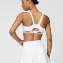 Nike Women's Indy High Support Padded Adjustable Sports Bra, White/Stone Mauve/Black, X-Large