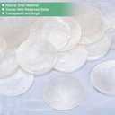 100-Pack Round Shells Pieces, 2 Inch Flat Round Natural Shell Charm with Hole, Discs Sea Shells Coin Bead Connector for Wind Chimes/DIY Craft Hanging [White]