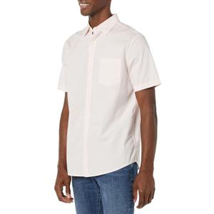 Amazon Essentials Short Sleeve Shirt for Men (X-Large, Pink)
