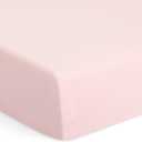 Evolur 1 Piece Baby Pink Full Crib Solid Fitted Sheet, Fitted Crib Sheet for Standard Crib and Toddler Mattress, Soft and Breathable Crib Mattress Sheet