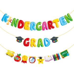 Kindergarten Graduation Banner 2023, Kindergarten Graduation Decorations No DIY Kindergarten Grad Banner for Preschool Kids, Kindergarten Graduation Party Decorations for Classroom with 3*16 Feet