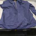Women's Full Zip Up Hoodies Long Sleeve Drawstring Casual Sweatshirt Hooded Tops (Blue, XXL)