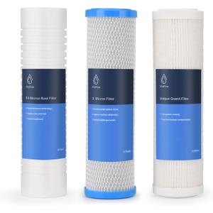 3-Stage RV Water Filter Fit for Clearsource Ultra Three Canister System Includes 5-Micron Sediment Filter, 0.5-Micron Coconut Carbon Block, Final Guard Stage, Improves Taste & Odor