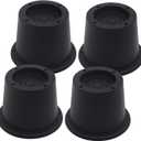 4 Pack Furniture Risers Black Bed Risers 2 inch, Bed Lifts Risers for Sofa, Couch, Desk, Heavy Duty Bed Frame Risers Table Leg Extenders Supports Up to 1,300 Lbs
