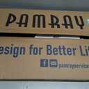 Pamray 32 Inch Small Computer Desk with Monitor Stand and 2 Drawers
