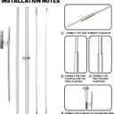 Premium 11FT Feather Flag Pole Kit, Rustproof Stainless Ground Stake & Aluminum Pole, Fits 8FT Swooper Flags for Outdoor Events and Business Displays