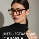 Oversized Square Blue Light Glasses for Woman Men fashion Reduce Eyestrain Protection for TV/Computer/Gaming (Amber Tortoise)