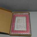 Kathfly 1 Pcs Red Velvet Picture Frame 5 x 7 Inch Vintage Photo Frame with Gold Metal Edge Horizontal & Vertical Mount for Poster Artwork Puzzles Tabletop Wall Display Christmas Home Office Decor