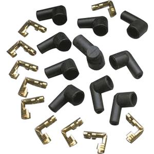Taylor Cable 46057 Socket Style 90-Degree Distributor and Coil Spark Plug Boot and Terminal Kit, Black