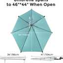 G4Free UPF 50+ Adjustable Beach Umbrella XL with Universal Clamp for Chair Stroller Wheelchair Golf Cart Bleacher Patio, 1.37 Inches