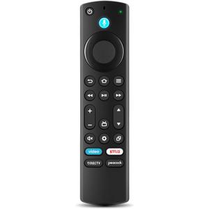 Replacement Remote for Fire Smart TV, Compatible with Insignia Toshiba TCL Hisense Fire Smart TV, Simple Setup, Voice Control - Not for Roku OS