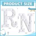 Ceenna 2 Pcs RN Nursing 2026 Graduation Party Decoration Rn LED Light up Letters 3D Marquee Grad Nurse Tables Centerpieces Signs for Class of 2026 Congrats Nursing School Survivor Party Supplies